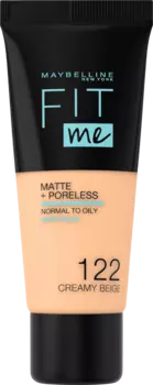 Тональный крем Maybelline New York Fit Me Matte+Poreless, 30 мл, 122