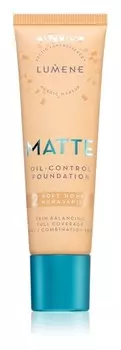 Тональный крем - флюид для жирной и комбинированной кожи Lumene Nordic Makeup Matte, оттенок 2 Soft Honey 30 мл