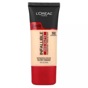 Тональный крем L'Oral Infallible Pro-Matte Foundation 102 Shell Beige, 30 мл