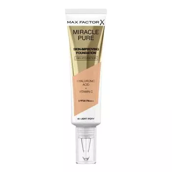 Тональный крем Miracle Pure для улучшения состояния кожи Max Factor, цвет 40 light ivory, 30 мл