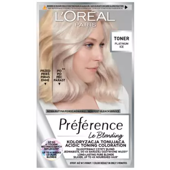 Тонирующая краска для волос 01 платиновый лед, 1 шт. L'Oral Paris Prfrence le blonding, цвет 01 platinum ice