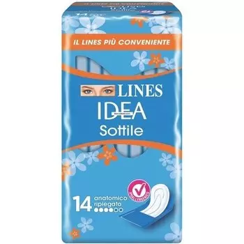 Тонкие анатомически сложенные прокладки Idea Lines
