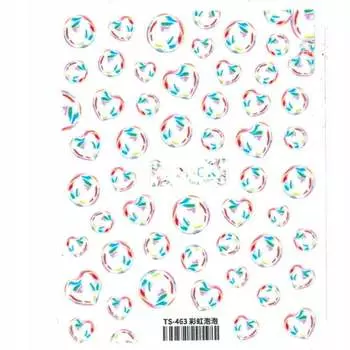 Тонкие самоклеящиеся наклейки для ногтей Nail Art Design №TS-463, AllePaznokcie