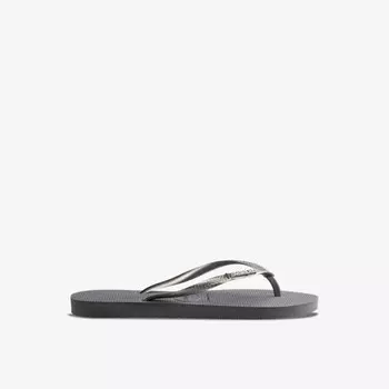 Тонкие шлепанцы из металлической резины Havaianas, серый