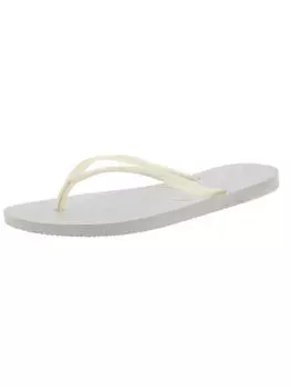 Тонкие женские текстурированные шлепанцы-стринги Havaianas, белый