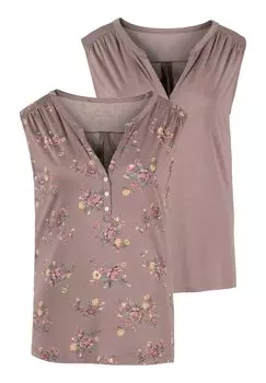 Топ 2 PACK LASCANA, цвет taupe