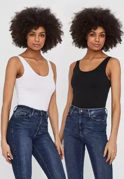 Топ 2Er-Pack Vero Moda, цвет white, black