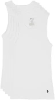 Топ 5 Pack Cotton Classic Tanks Polo Ralph Lauren, цвет 5 White/Cruise Navy