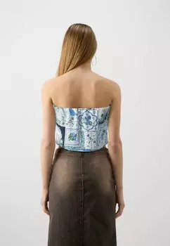 Топ Abercrombie & Fitch, пестрый светло-голубой Strapless Scarf