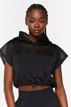 Топ Active Mesh Panel со шнурком Forever 21, черный