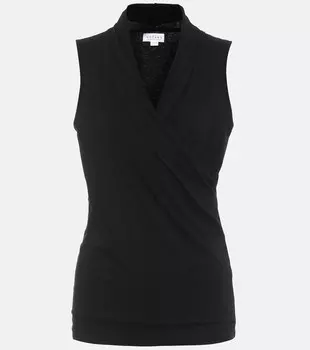Топ Adelise из эластичного хлопкового джерси VELVET, черный