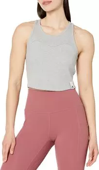 Топ Adidas Lounge Ribbed Tank, цвет Medium Grey Heather