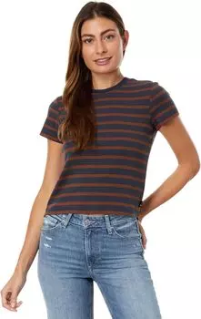 Топ AG Jeans Sadie 90s Vintage Crew, цвет Deep Navy/Spiced Maple
