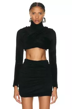 Топ Alaa Draped, нуар