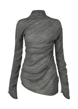 Топ ambiguous wool Issey Miyake, серый