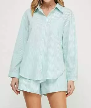 Топ Amelia Poplin цвета Mint ALLIE ROSE