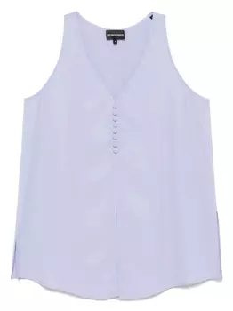 Топ Armure с V-образным вырезом Emporio Armani, синий