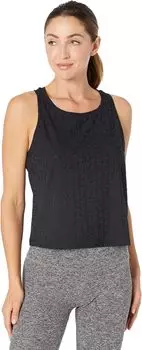 Топ ASICS Cropped Asics Logo Jacquard Tank, цвет Performance Black