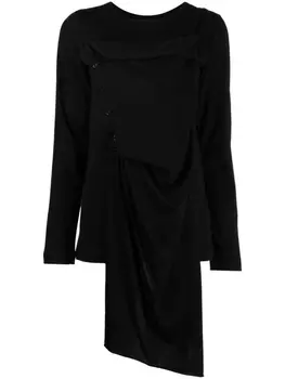 Топ асимметричного кроя Yohji Yamamoto, черный