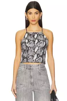 Топ Assane Iro, black, white & silver