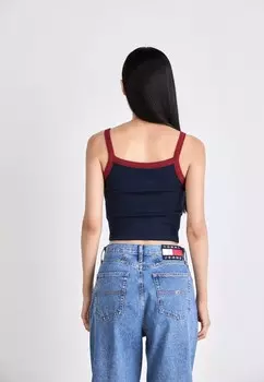 Топ BADGE BINDING STRAP Tommy Jeans, темно-синий