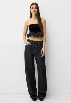 Топ BANDEAU Bershka, черный