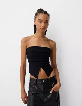 Топ бандо Bershka, черный