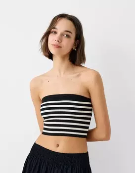 Топ бандо Bershka, черный