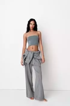 Топ-бандо ZARA, серо-голубой