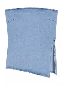Топ Bershka Top, синий деним