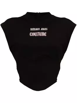Топ без рукавов Versace Jeans Couture, черный