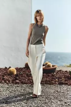 Топ без рукавов ZARA, цвет Mid-mink