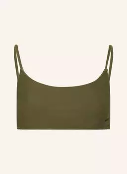 Топ бикини HUGO Bralette PURE, хаки
