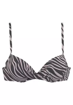 Топ бикини Lascana, цвет Nude/Black