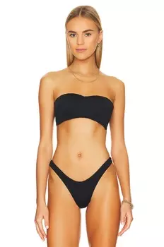 Топ бикини Seafolly Bustier Bandeau, черный