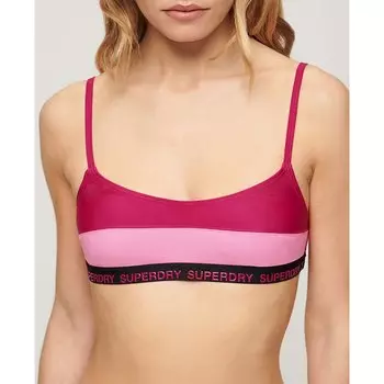 Топ бикини Superdry Elastic Bralette, розовый