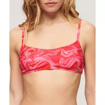Топ бикини Superdry Print Bralette, розовый