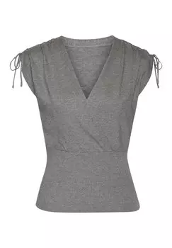 Топ Blouse LASCANA, серый