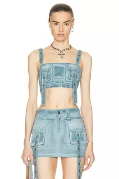 Топ Blumarine Cargo Bralette, цвет Agata