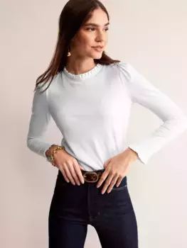 Топ Boden Super Soft Frill, белый