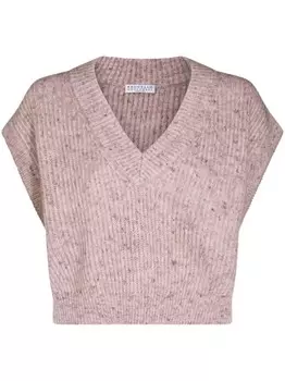 Топ Brunello Cucinelli в рубчик, розовый