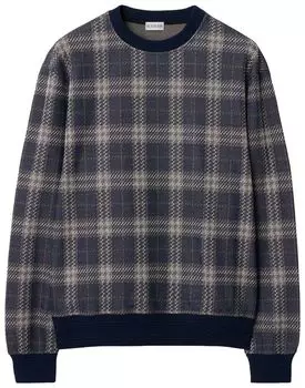 Топ Burberry Jacquard Check Crewneck Top 'Indigo', загар