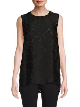 Топ Calvin Klein High-low, черный