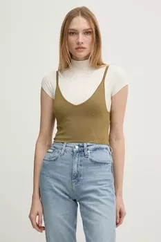 Топ Calvin Klein Jeans, зеленый