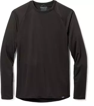 Топ Capilene Midweight Crew Base Layer – мужской Patagonia, черный