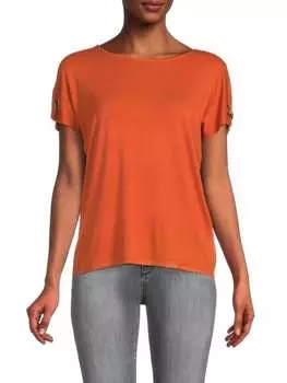 Топ Carmen Marc Valvo с открытыми плечами, spicy orange