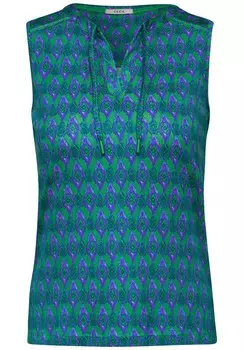 Топ CECIL, цвет Indigo/Light green