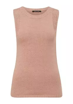 Топ COMMA Knitted Top, коричневый