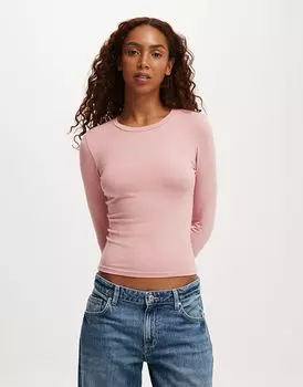 Топ Cotton:On All day crew long sleeve in prairie pink