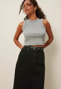 Топ Cropped Racer Tank Next, цвет grey marl